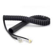 KAREL TİPİ TELEFON AHİZE SPRAL KABLOSU SİYAH 10LU PAKET - 1