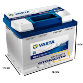 Varta Blue Dynamic D24 12 V 60 Ah 540 CCA Akü 2025 ÜRETİM ESKİ AKÜ İADESİZ - 2
