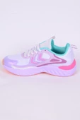 Hummel 900485-9704  Bubblegum Ortopedik Taban Fileli Suni Deri Detaylı Faylon Taban Bağcıklı Yüksek Taban Hafif Esnek Beyaz-MorGünlük Unisex Spor Ayakkabı - 3