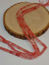 Gül Kuvars Taşı Silindir Kesim 5.5x7.5mm Dizi (49312) thumbnail 3