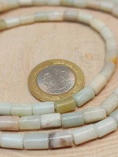 Amazonit Taşı Silindir Kesim 5.5x7.5mm Dizi (49318) thumbnail 2