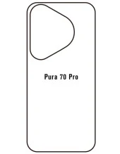 Rova Hua Pura 70 Pro Uyumlu Ön+Arka Body Şeffaf Ultra Koruyucu Nano Jelatin - 3