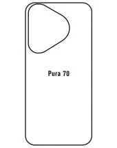 Rova Hua Pura 70 Uyumlu Ön+Arka Body Şeffaf Ultra Koruyucu Nano Jelatin thumbnail 3