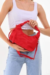 Kırmızı Kadın Ayarlanabilir Askılı El & Omuz Çantası thumbnail 2