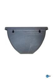 3,4 Litre Antrasit Yarım Duvar Dekoratif Balkon Saksısı Bahçe Duvarı Mat Plastik Saksı thumbnail 3