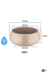 Elvan Aranjman Saksı 0,86 Litre Gök Mavi Menekşe Kaktüs Sukulent Saksısı Parlak Plastik thumbnail 1