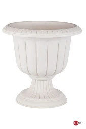 Nergis Dekoratif Kırık Beyaz Renk Ayaklı Saksı 6lt - Orta Boy Saksı thumbnail 1