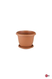 Kiremit Dekoratif Tabaklı Küçük Boy Villa Saksı 2,7 Lt thumbnail 1