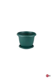 Yeşil Dekoratif Tabaklı Küçük Boy Villa Saksı 2,7 Lt thumbnail 1