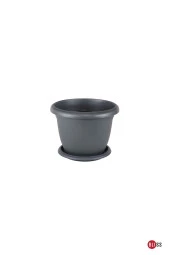 Antrasit Dekoratif Tabaklı Küçük Boy Villa Saksı 1 Lt thumbnail 1