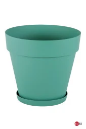 23 lt Yeşil Renk Tabaklı Izgaralı Dekoratif Plastik Yalı Saksı thumbnail 1