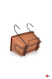 2 Adet Dikdörtgen Saksı Askısı Siyah Ferforje Küçük Boy 30 Cm thumbnail 2