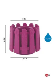 14,1 Lt İstanbul Balkon Saksısı Çit Görünümlü Drenaj Izgaralı Bahçe Veranda Denizlik Saksı thumbnail 2