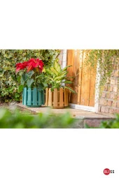 2,6 Lt İstanbul Balkon Saksısı Çit Görünümlü Drenaj Izgaralı Bahçe Veranda Denizlik Saksı thumbnail 2