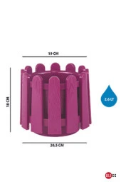 2,6 Lt İstanbul Balkon Saksısı Çit Görünümlü Drenaj Izgaralı Bahçe Veranda Denizlik Saksı thumbnail 2