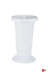 5,5 Lt Dekoratif Çok Amaçlı Silindir Kesme Çiçek Vazosu Şemsiyelik ve Beyaz Saksı thumbnail 1