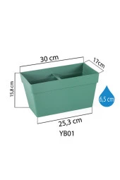 2'li Serinova Yalı Askılı Saksı 6,5 lt 30 cm Plastik Bahçe Balkon Veranda Çit Küpeşte Çiçek Saksısı thumbnail 2
