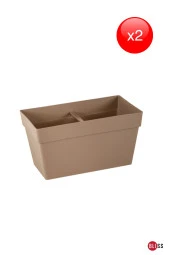 2'li Serinova Yalı Askılı Saksı 6,5 lt 30 cm Plastik Bahçe Balkon Veranda Çit Küpeşte Çiçek Saksısı thumbnail 1