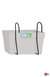 Serinova Yalı Askılı Saksı 6,5 lt 30cm Plastik Bahçe Balkon Veranda Çit Küpeşte Çiçek Saksısı thumbnail 3