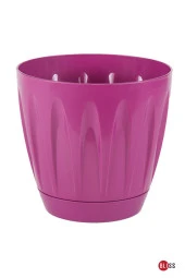 Papatya Saksı 3 lt Parlak Plastik Kendinden Tabaklı Drenajlı Çiçek Saksısı thumbnail 1