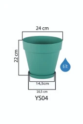 Yalı Saksı 6lt Kırık Beyaz thumbnail 2