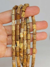 Jasper Taşı Silindir Kesim 5.5x7.5mm Dizi (49326) thumbnail 1