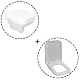 Serel Star Kanalsız Asma Klozet + Serel Zeta Yavaş Kapanan Klozet Kapağı (SA26ODS110H+223ZT00002) thumbnail 2