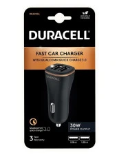 Duracell 30W Araç Şarj Başlığı ( Dual USB-A Port ) - Siyah - 1