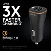 Duracell 30W Araç Şarj Başlığı ( Dual USB-A Port ) - Siyah - 5