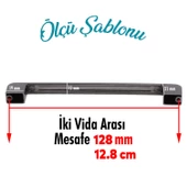 Gölcük Oval Mobilya Mutfak Dolap Çekmece Dolabı Kapak Metal Kulpu Kulbu Kulpları Füme 128 Mm-12.8 Cm - 3