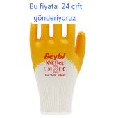 24 ÇİFT BEYBİ MARKA, KN2 ,FLEX, TAM NİTRİL , LİKRALI ,İŞ ELDİVENİ - 1
