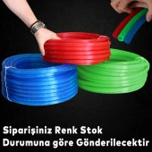 Bahçe Çeşme Su Hortumu İç Çap 1/2 Naturel Silikonlu Sulama Araç Yıkama Hortum 20 Metre - 4