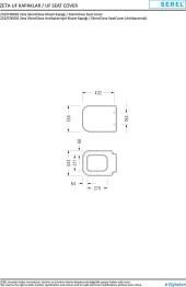 Serel Diagonal 53 cm Asma Klozet + Serel Zeta Yavaş Kapanan Klozet Kapağı - DG10ODS110H+223ZT00002 - 5