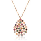 Himarry 925 Ayar Gümüş Renkli Taşlı Damla Kadın Gümüş Kolye thumbnail 1