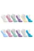 12 li Kadın Ekonomik Kısa Babet Çorap Pamuklu Asorti Karışık Renk - 2
