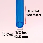 Bahçe Çeşme Su Hortumu İç Çap 1/2 Naturel Silikonlu Sulama Araç Yıkama Hortum 100 Metre - 2