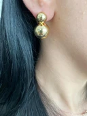 Baloncuk Model Kadın Küpe Altın Renk - 2