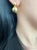 Baloncuk Model Kadın Küpe Altın Renk - 3