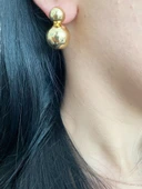 Baloncuk Model Kadın Küpe Altın Renk - 4