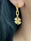 Dört Kalpli Yonca Model Kadın Küpe - 1