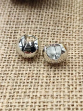 Tombul Model Kadın Küpe Beyaz Renk - 2