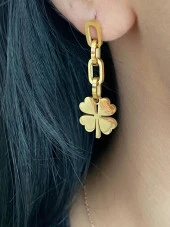 Dört Kalpli Yonca Model Kadın Küpe - 2