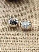 Tombul Model Kadın Küpe Beyaz Renk - 1