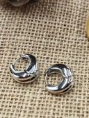 Yuvarlak Model Kadın Küpe Beyaz Renk - 7