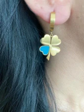 Şanslı Yonca Model Kadın Küpe - 2