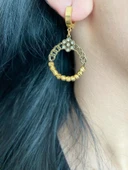 Boncuk ve Taş İşlemeli Kadın Küpe - 1