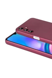 Galaxy A05S ile uyumlu Kılıf Z- Premier Silikon Soft Pürüzsüz Yüzey Kapak Mürdüm thumbnail 2