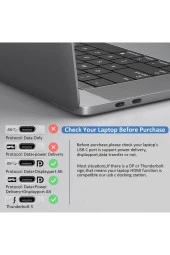 14in1 Type-C to Dock İstasyonu HDMI VGA PD(3.0), 4 x USB, 2 x USB C, 10 / 100M Gigabit Adaptör 9199A thumbnail 4