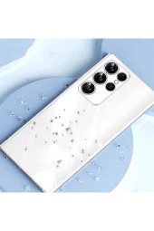 Galaxy S24 Ultra İle Uyumlu Kılıf Transparan GlassElegance TPU Tam Koruma Arka Kapak Şeffaf Renk thumbnail 3