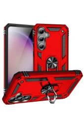 Samsung Galaxy S23 FE ile uyumlu Kılıf Z-Vega Shockproof Standlı Yüzük Tutuculu Mega Case Kapak - 1